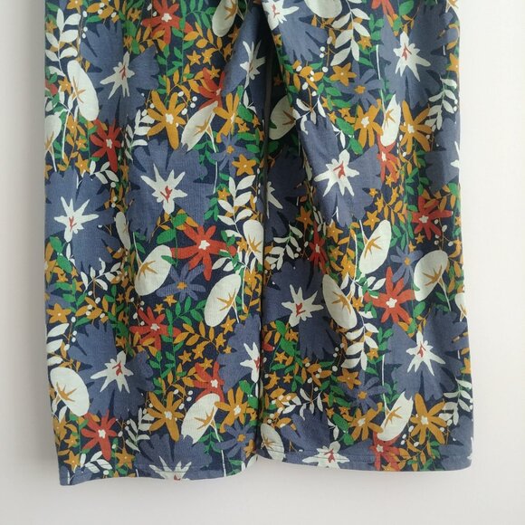 Toad & Co organic cotton tencel stretch relaxed cropped lounge pants blue Small - Picture 7 of 16